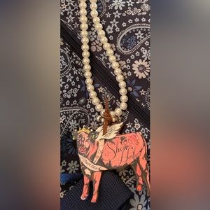 Show cow necklace like new! $ 40